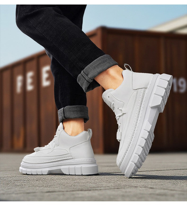 Men's boots four season high-top Joker thick-sole casual boots soft-sole non-slip comfort outdoor boots fashion youth work boots