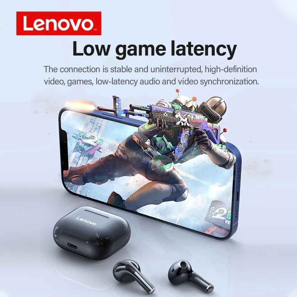 Fone de Ouvido TWS Original Lenovo LP40 Pro 100% Sem Fio Bluetooth 5.1 Esportivo com Redução de Ruído Controle de Toque 250mAh Novo 2022