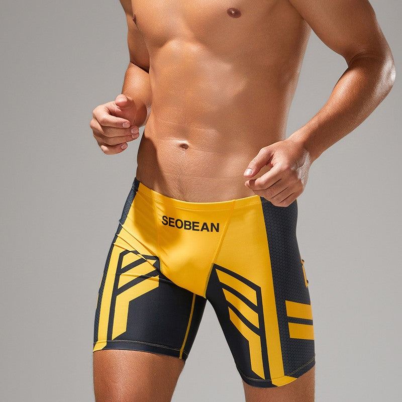 SEOBEAN Men's Low-Waist Boxer Shorts Swimming Trunks Hot Spring Pants Men's Swimsuit Comfortable Briefs Water Sports Gear