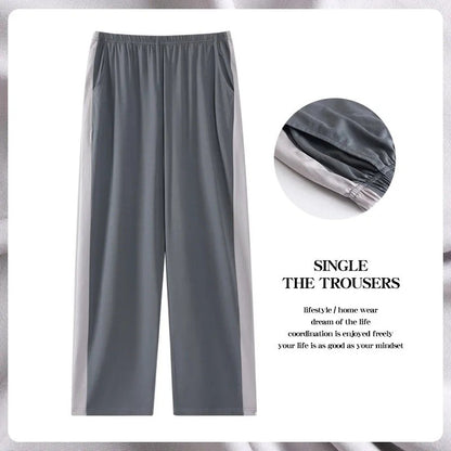Men's Modal Sleepwear Loose Fit Casual Thin Home Pants Spring Autumn Summer Comfortable Lightweight Men's Drawstring Sweatpants