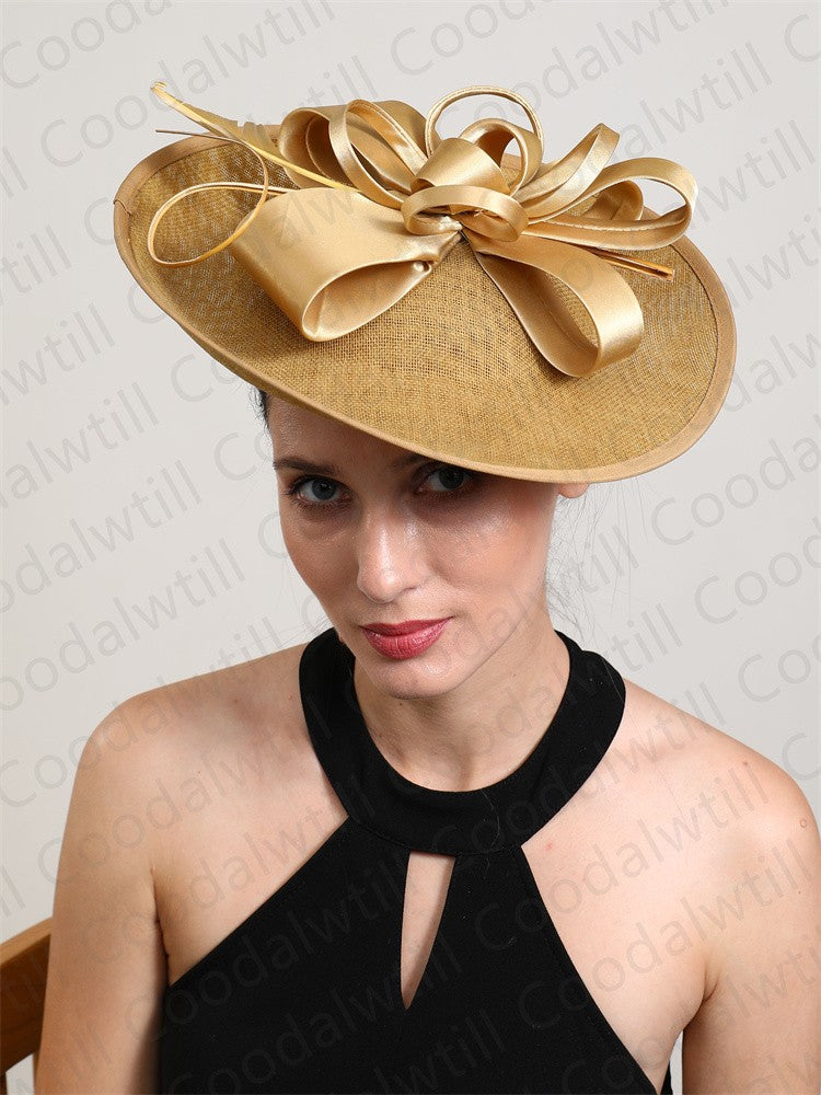 Wedding Mesh Fascinators for Women Tea Party Hat Kentucky Derby Headpiece Feather Fancy Hats Wedding Church Hatinator Headband