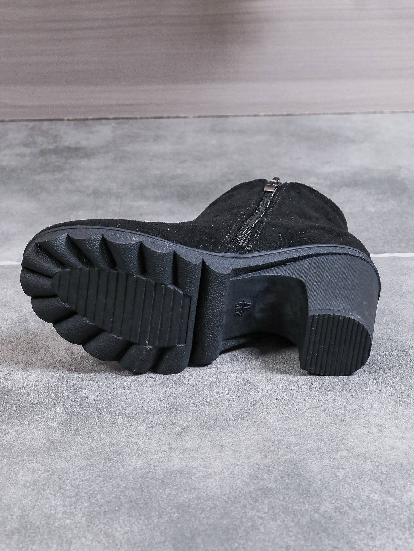 2024 New Autumn Winter Women Pumps Boots High Quality Zipper European Ladies Shoes Suede Fabric High Heels Boots Fast Delivery