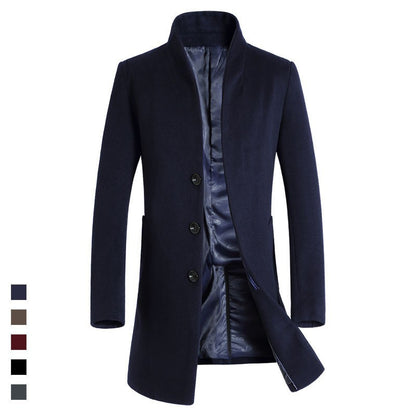 Oversized Men's Wool Overcoat 5XL High Quality Business Casual Winter Jacket Coat Men Clothing Woolen Coats A2F6009