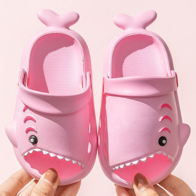 Children Sandals Kids Cartoon Shark Summer Toddler Boys Girls Soft Sole Baby Shoes Anti-Slip Slippers