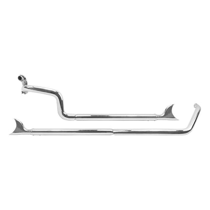 Motorcycle Chrome Dual Exhaust System For Harley Softail Fatboy FLSTF Deluxe 2007-2017 Breakout FXSB 13-2016 Slim Exhaust Pipe