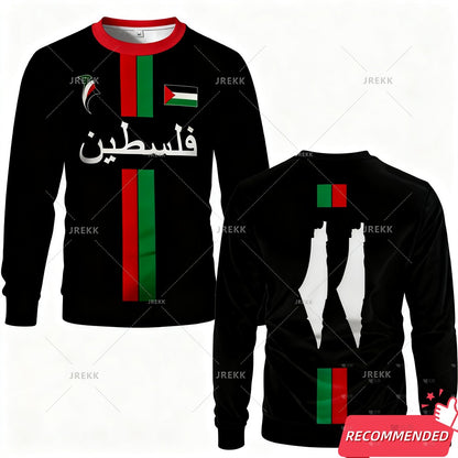 2025 New Palestine Football Jersey Autumn Palestinian Shirt Gaza Kid's Tees Palestina Maillot Football Crewneck Sweatshirts Tops