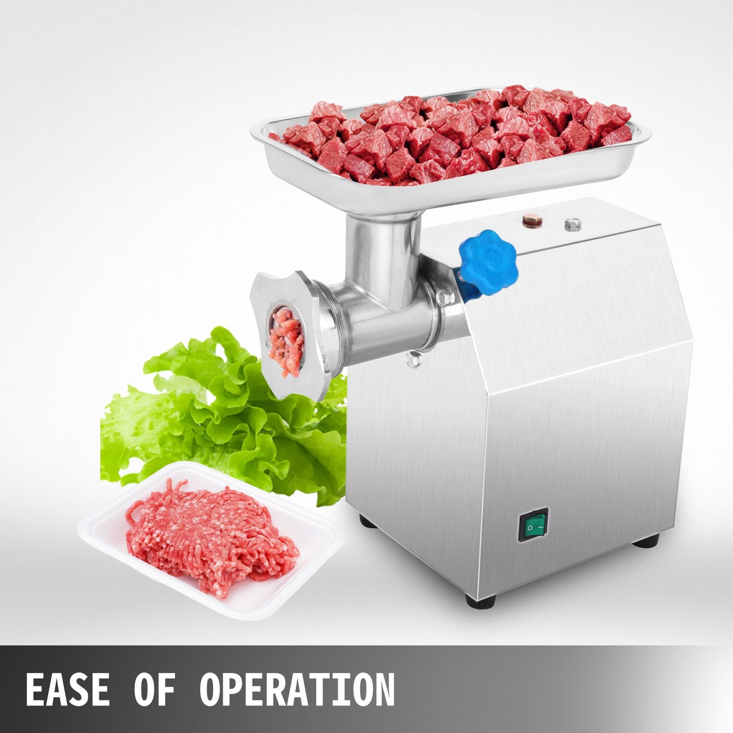 SucceBuy 250Kg/H Electric Meat Mincer Grinder Commercial Kitchen Chopper Food Processor Sausage Maker Machine Home Appliance