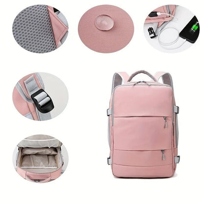 Mochila de Viagem Multifuncional de Grande Capacidade com Compartimento para Calçados e Múltiplos Bolsos