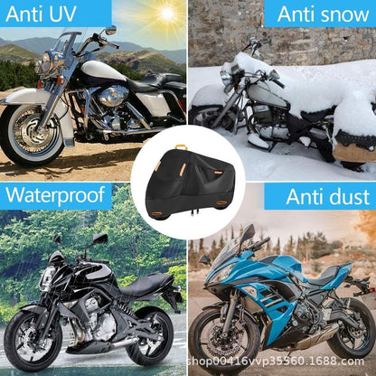 Capa de Moto Impermeável para Todas as Estações, à Prova de Poeira, Proteção UV, Uso Externo e Interno, Scooter, Tecido 210D Resistente ao Desgaste, Capa para Motocicleta