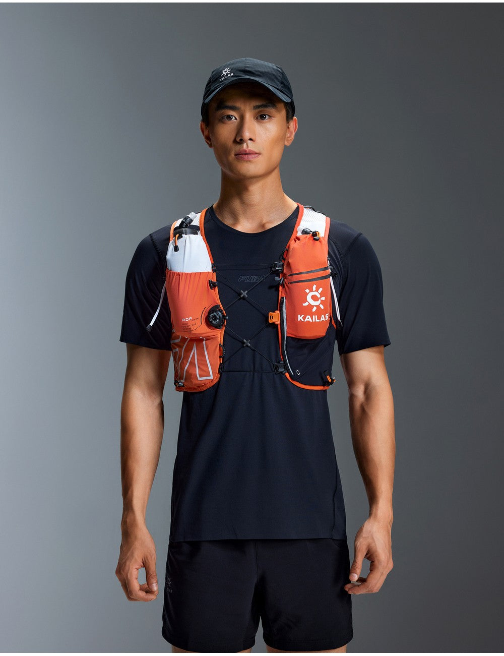 KAILAS FUGA AIR 8L Unisex Travel Marathon Trail Running Hiking Cycling Backpacks  with Dual Soft Water Bottles KA2554005