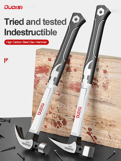 Martelo de Aço Multiuso Antiderrapante à Prova de Choque Ferramenta Manual Martelo Magnético para Carpintaria Martelo com Sucção Automática de Prego