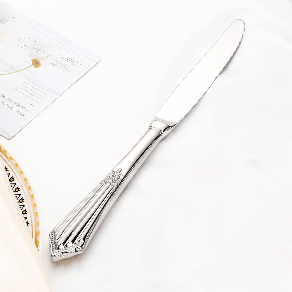 Conjunto com 6 Facas de Mesa Royal Polido Espelhado Apropriado para Máquina de Lavar Louça, Uso Doméstico, Cozinha e Bar