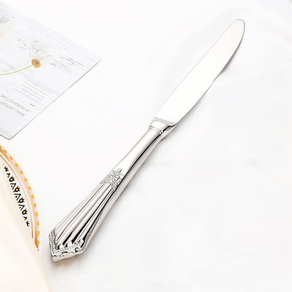 Conjunto com 6 Facas de Mesa Royal Polido Espelhado Apropriado para Máquina de Lavar Louça, Uso Doméstico, Cozinha e Bar
