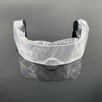 Led Luminous Glasses Bar Masquerade Concert Rave Goggles Rainbow Space Robot Futuristic Led DJ LIGHT Glasses Star Y2k Glasses