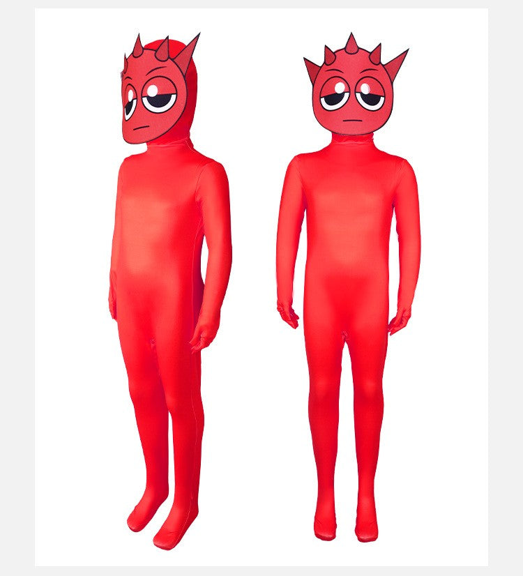 In-Stock Sprunki Incredibox Cosplay Costume - Halloween Stage Performance Bodysuit