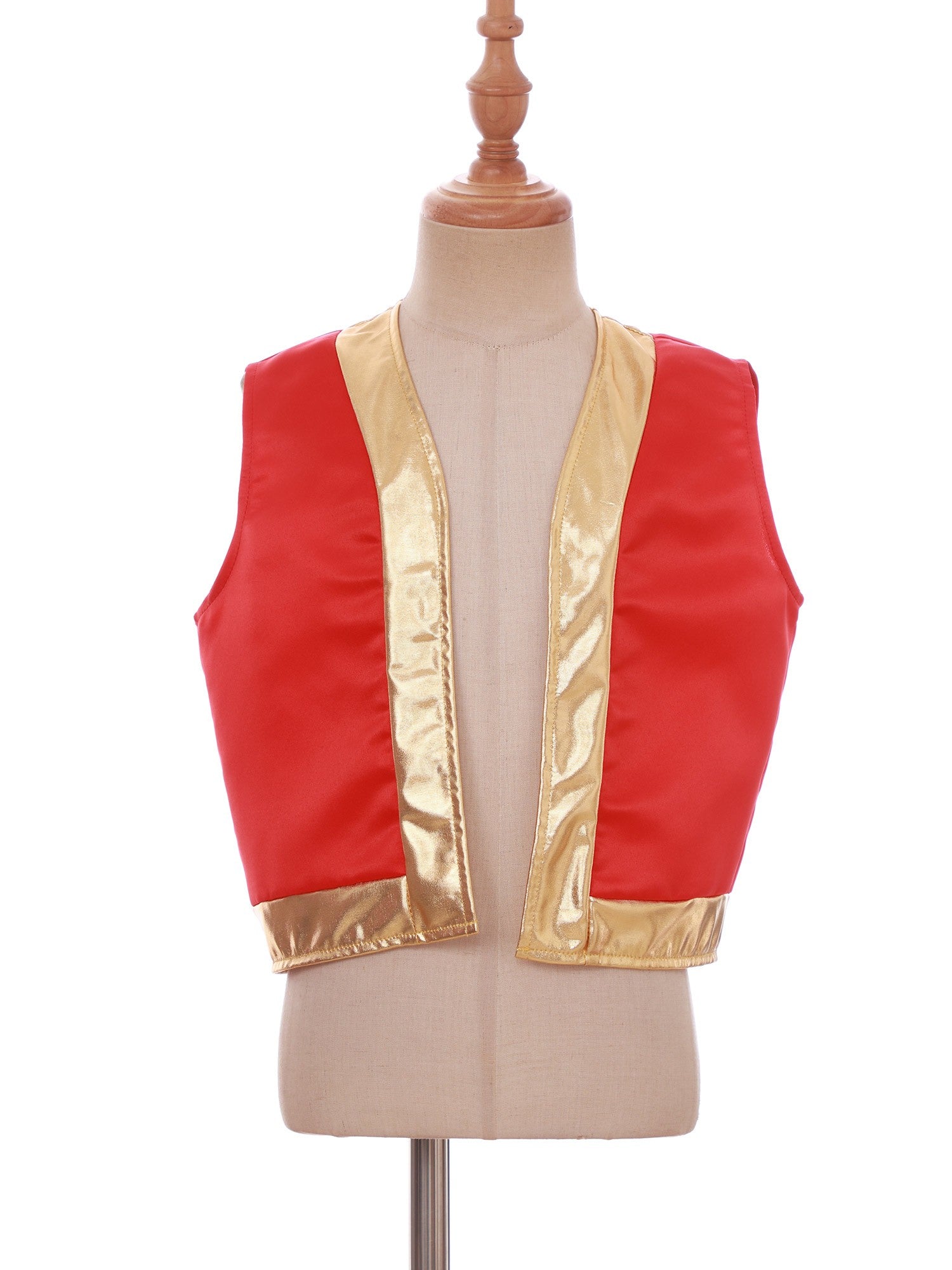 Boys Girls Halloween Toad Game Character Vest Open Front Loose Waistcoat Carnival Theme Party Super Brother Role Play Costume