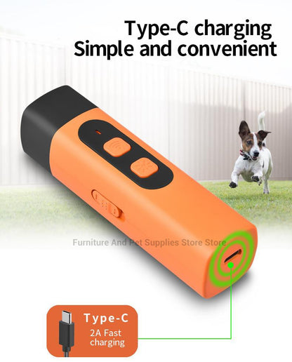 Novo Repelente Ultrassônico para Cães, Dispositivo de Treinamento Recarregável Anti-Latido com Lanterna LED
