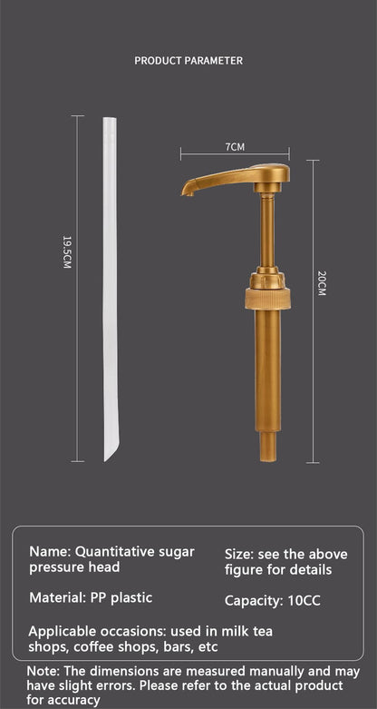 Leeseph Syrup Pump Dosador de Xarope Bomba de Xarope Dourada para Garrafa de Xarope de 750ml/25.4oz Bombas de Xarope para Cafeteria