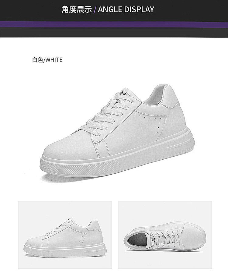 Sneakers Man Elevator Shoes White Black Taller Shoes Men Leisure Fashion Sports Increasing Shoes Increase in Height 6-10Cm