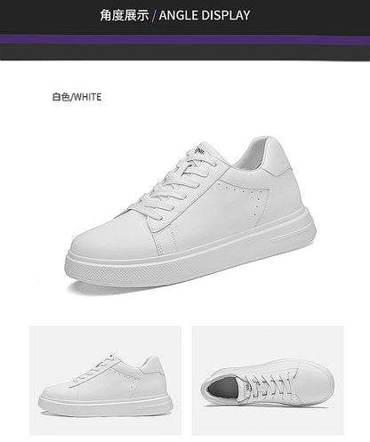 Sneakers Man Elevator Shoes White Black Taller Shoes Men Leisure Fashion Sports Increasing Shoes Increase in Height 6-10Cm