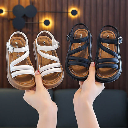Breathable Lightweight Girls Sandals Summer Casual Children Sandal Girl Baby Flat Shoes Fashion Casual Non Slip Kids Beach Shoes