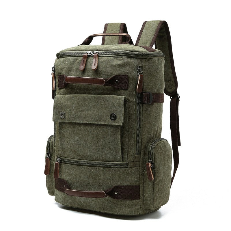 Mochila Masculina Vintage Lona Mochila Escolar Masculina Bolsas de Viagem Mochila de Grande Capacidade Mochila para Laptop Bolsa de Alta Qualidade