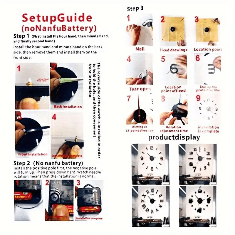 Simple LED wall clock with night light function, silent, modern decorative digital wall clock, DIY 3D digital wall clock