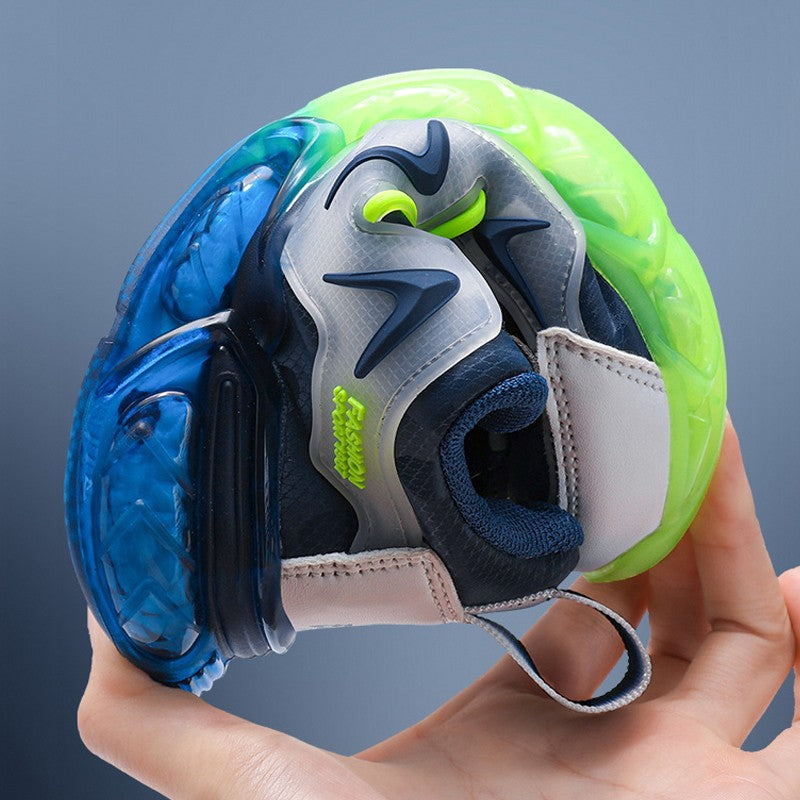 New Children's Leather Casual Shoes For Boy Girls Outdoor Running Sneakers Breathable Mesh Kids School Walking Sport Non Slip