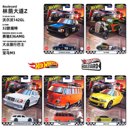 Hot Wheels Boulevard 1:64 2025 Mix GJT68 Miniatura de Liga Fundida Corpo Chassi Modelos Colecionáveis Premium Carros Coleção Presente
