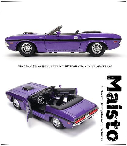 Maisto 1:24 DODGE CHALLENGER R/T 1970 liga de carro modelo artesanato decoração coleção brinquedo ferramenta presente