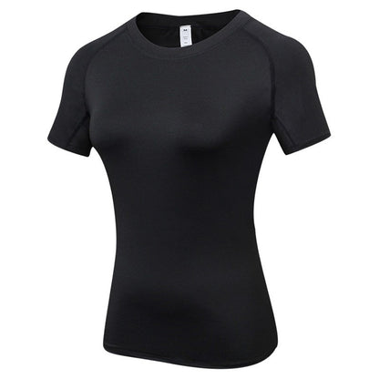 Women's Compression Shirt Short Sleeve Athletic Yoga Running T-Shirt Summer Gym Workout Quick Dry Stretchy Tees Tops Baselayer