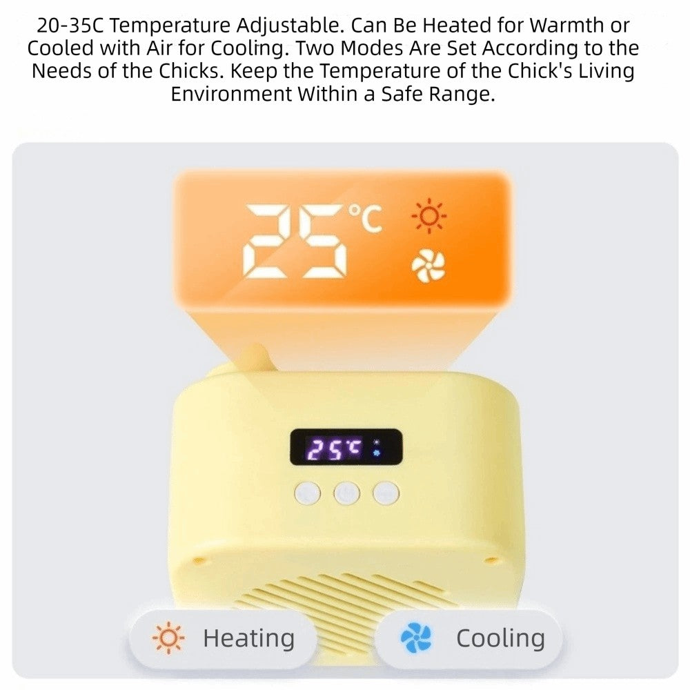 Soprador de Ar Quente Anti-Queimadura para Papagaios Aquecedor Automático e Seguro para Gaiolas de Pássaros Aquecedor Termostático à Prova de Mastigação de Metal