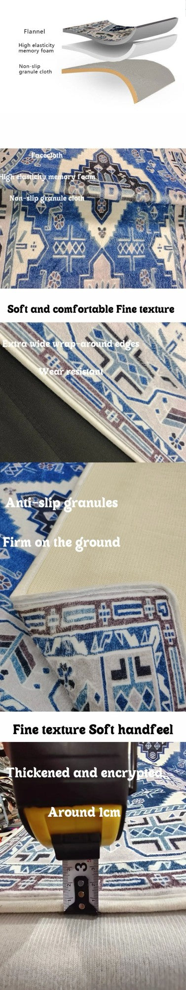 VIKAMA Simple Geometric Kitchen Floor Mats Living Room Floor Carpet Entrance Door Mat Hallway Door Non-Slip Foot Mats Home Decor