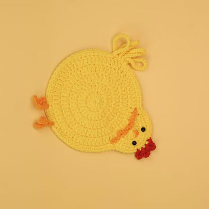 Funny Crochet Animal Coaster Finished Handwoven Coaster Coffee Cup Decor Gift