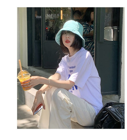 Korean style Hat Women's Summer Face Slimming Sunshade Hat Casual Cotton bucket Cap ????? ?? ?????? ???????