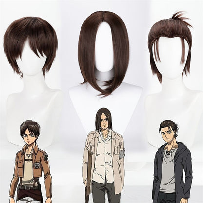 Attack on Titan Eren Yeager Cosplay Wig Synthetic Short Straight Wig Anime Coser Heat Resistant Fiber High Quality Wig Halloween