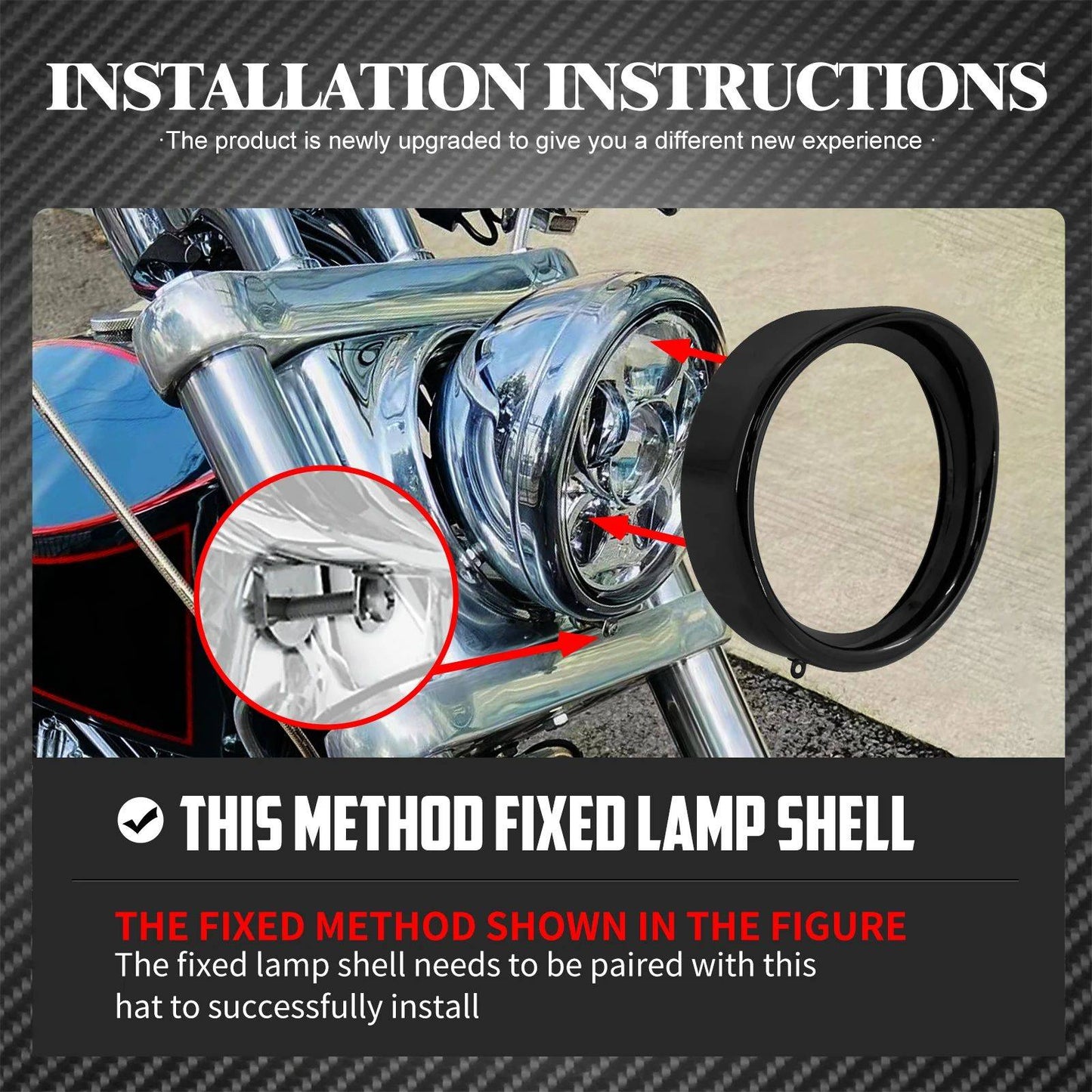 Moldura do Visor da Motocicleta Aro do Farol Anel de Acabamento Capa do Farol de LED Para Harley Softail Fat Boy FLSTC FLST FLSTFB 1994-2017 FLRT 15-Up