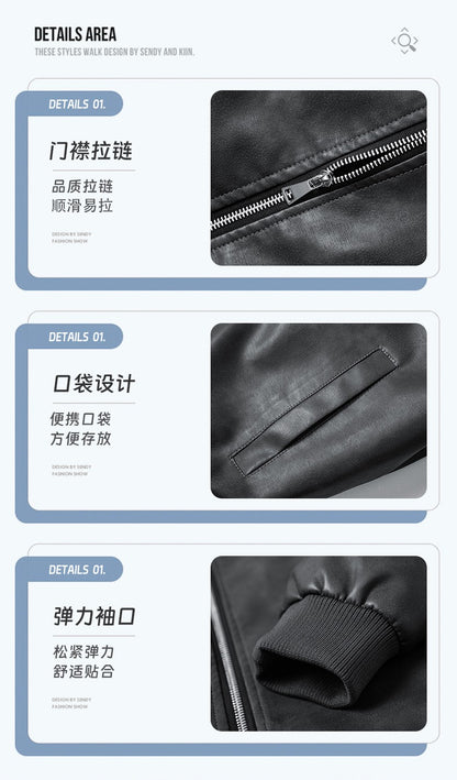 Leather Jacket Men Suede Coats Black Oversized 6XL 7XL 8XL Plus Size Street Motorcycle Autumn Hip Hop Brand Waterproof Autumn