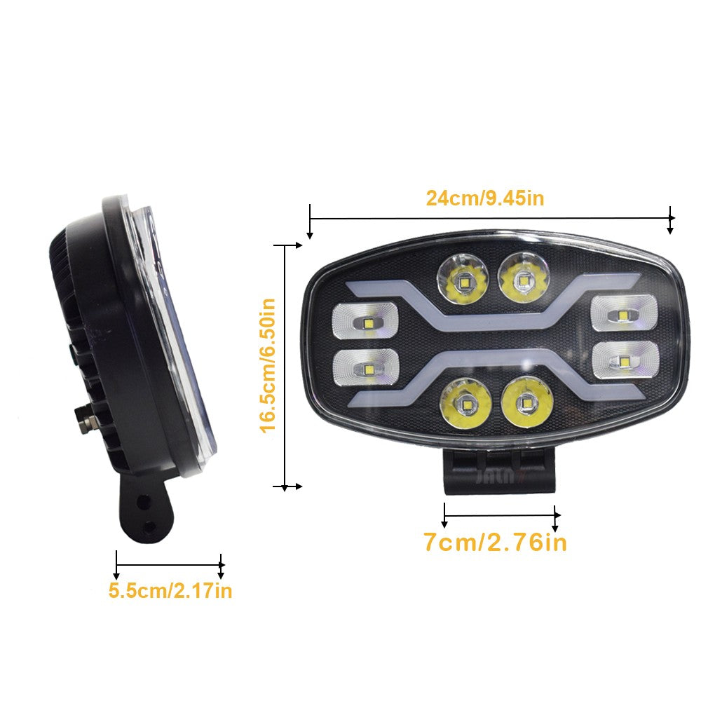 JALVN7 LED Luz de Condução para Caminhão Off Road Scania Man LED Farol de Trabalho DRL Amarelo Branco 100W 22000LM
