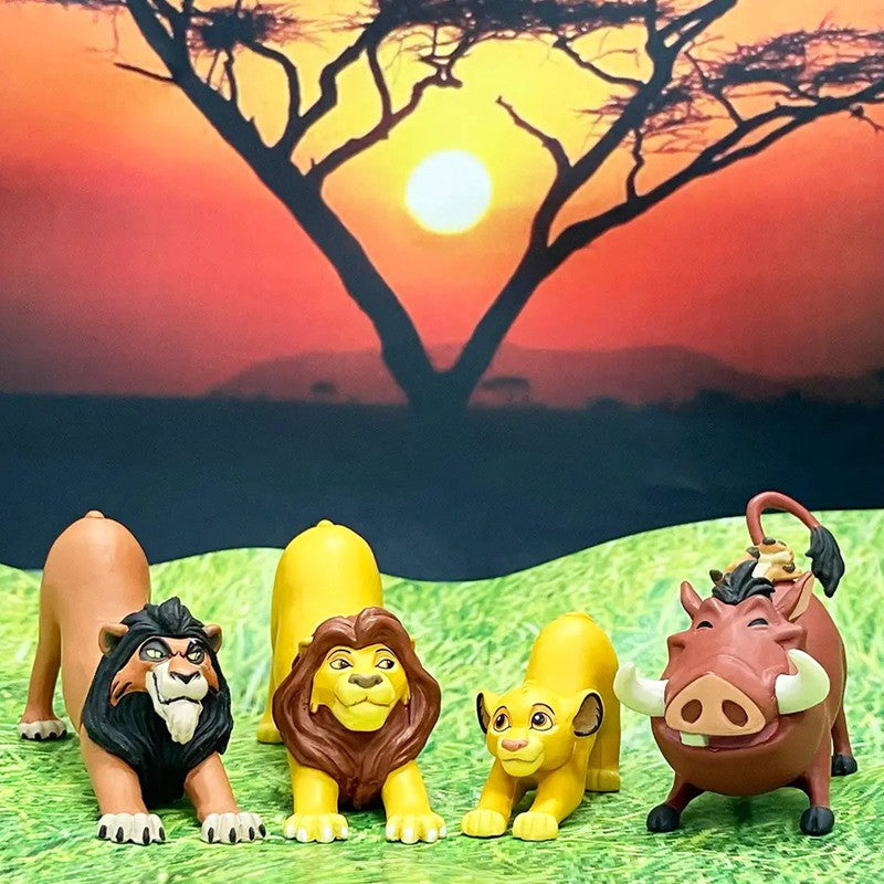 Disney O Rei Leão Simba Mufasa Scar PUMBAA TIMÃO Bonecos de Ação Bonecos de Anime Presentes para Crianças Presentes de Aniversário Fofos