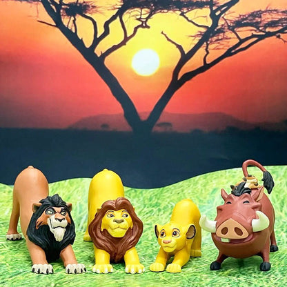Disney O Rei Leão Simba Mufasa Scar PUMBAA TIMÃO Bonecos de Ação Bonecos de Anime Presentes para Crianças Presentes de Aniversário Fofos