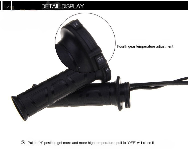 Novos Punhos Aquecidos Universais para Moto 22mm Punhos Moldados Aquecedores de ATV Ajuste de Temperatura Guidão Quente