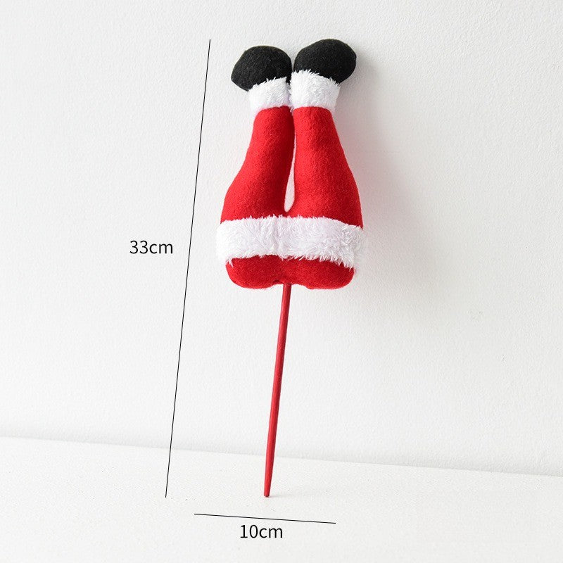 1PC Elf Hat Cuttle Decorated Striped Pants Cuttle Christmas Tree Christmas Elf Stick Christmas Gift Holiday Atmosphere Dress Up
