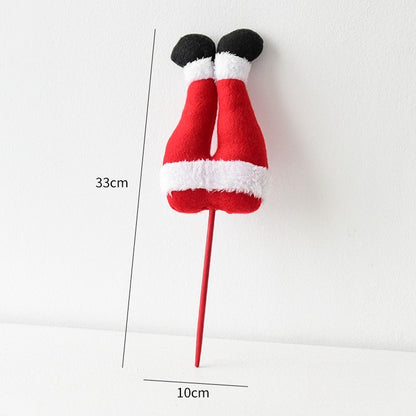 1PC Elf Hat Cuttle Decorated Striped Pants Cuttle Christmas Tree Christmas Elf Stick Christmas Gift Holiday Atmosphere Dress Up