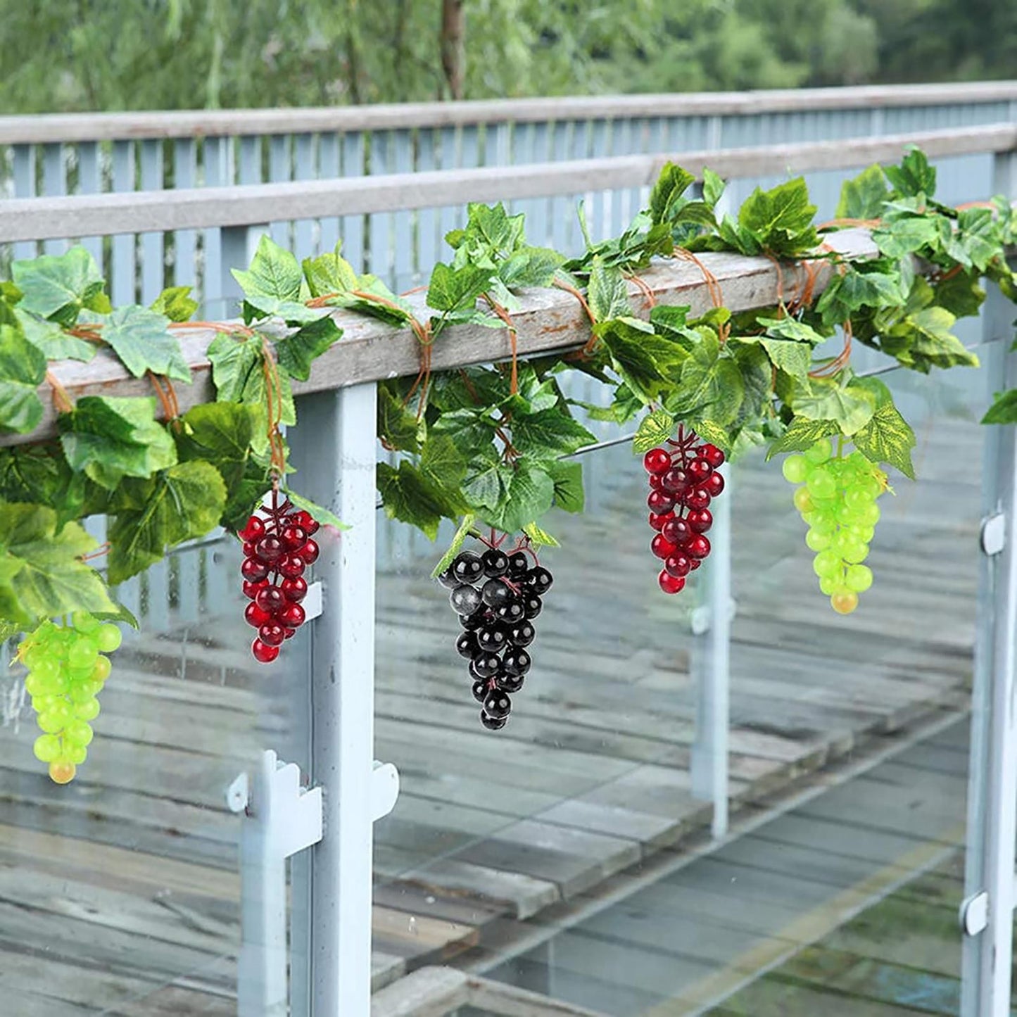 Realistic Artificial Grapes Table Decoration of Realistic Fake Grape Natural Fake Grape Bundles Party Home Wedding Decoration