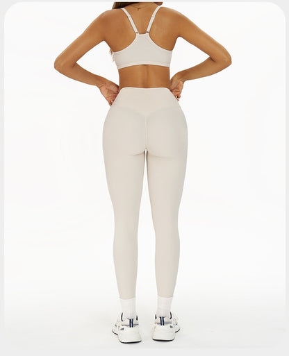 2 Pieces Women's Tracksuit Seamless Yoga Set Workout Outfit Sportswear Gym Clothing High Waist Leggings Fitness Bra Sports Suits