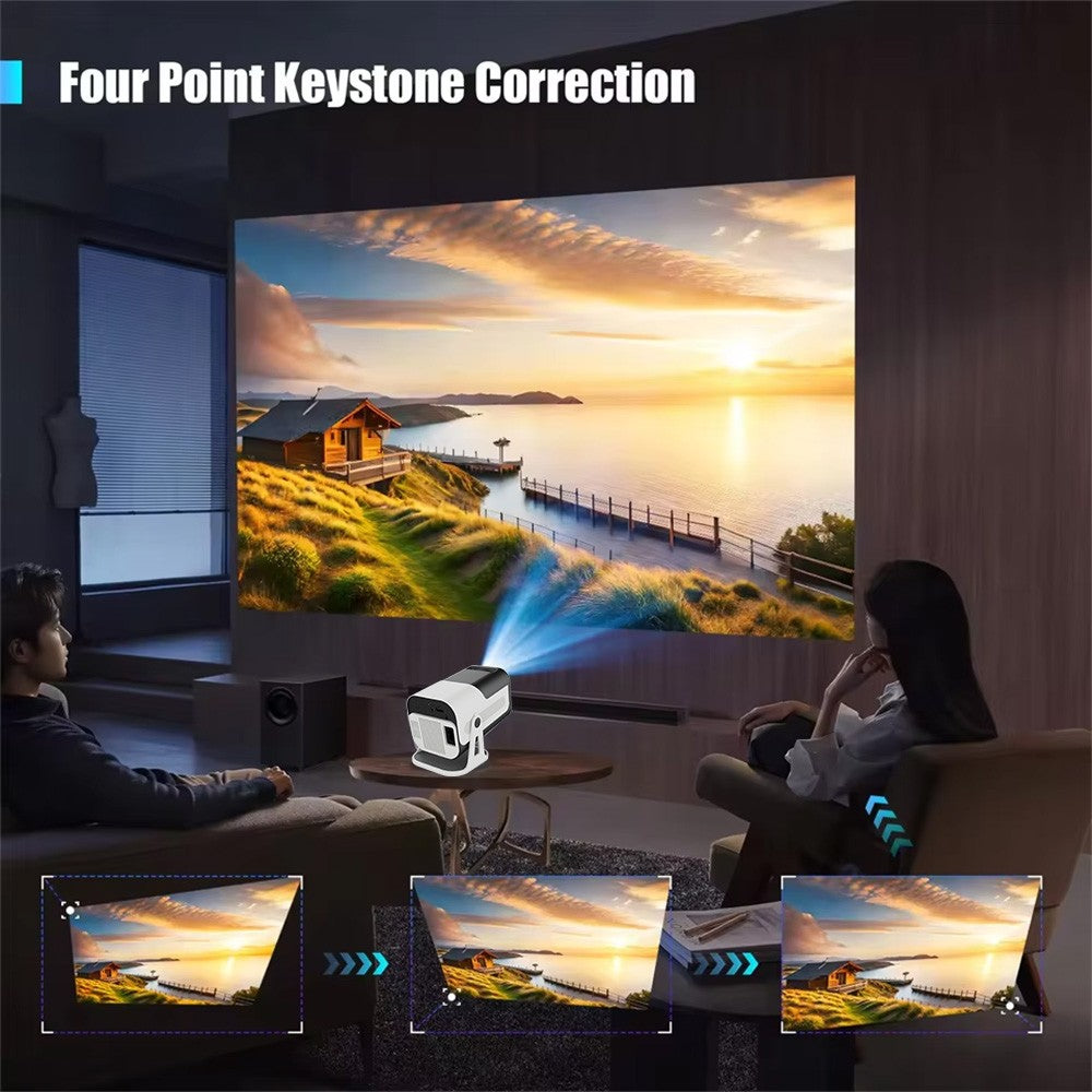 Projetor Android 13 HY320MINI 8K Nativo 720P/1080P 390ANSI Dual Wifi6 BT5.2 1920*720P Projetor portátil de cinema atualizado HY30