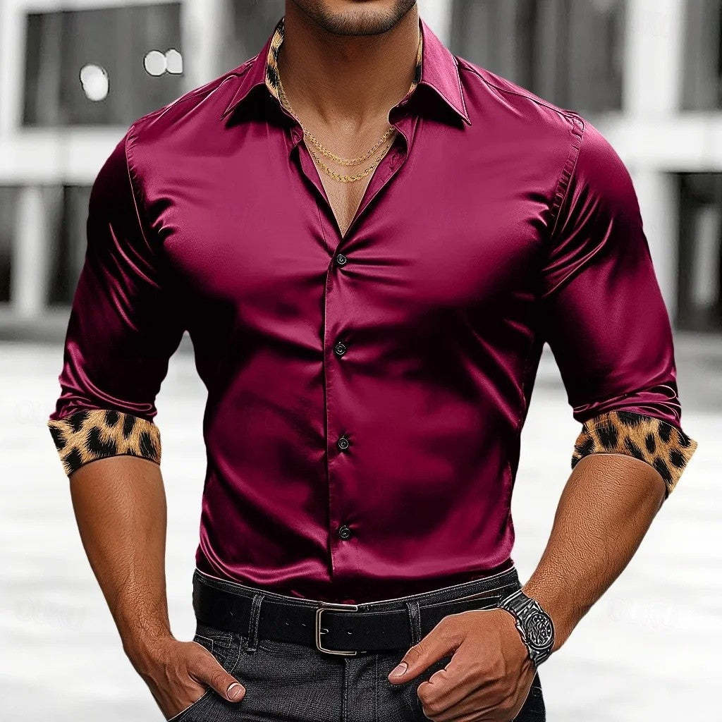 Spring summer Autumn Winter formal men's long-sleeved shirt Luxury wrinkle-proof non-ironing solid color business casual bu