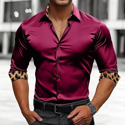 Spring summer Autumn Winter formal men's long-sleeved shirt Luxury wrinkle-proof non-ironing solid color business casual bu
