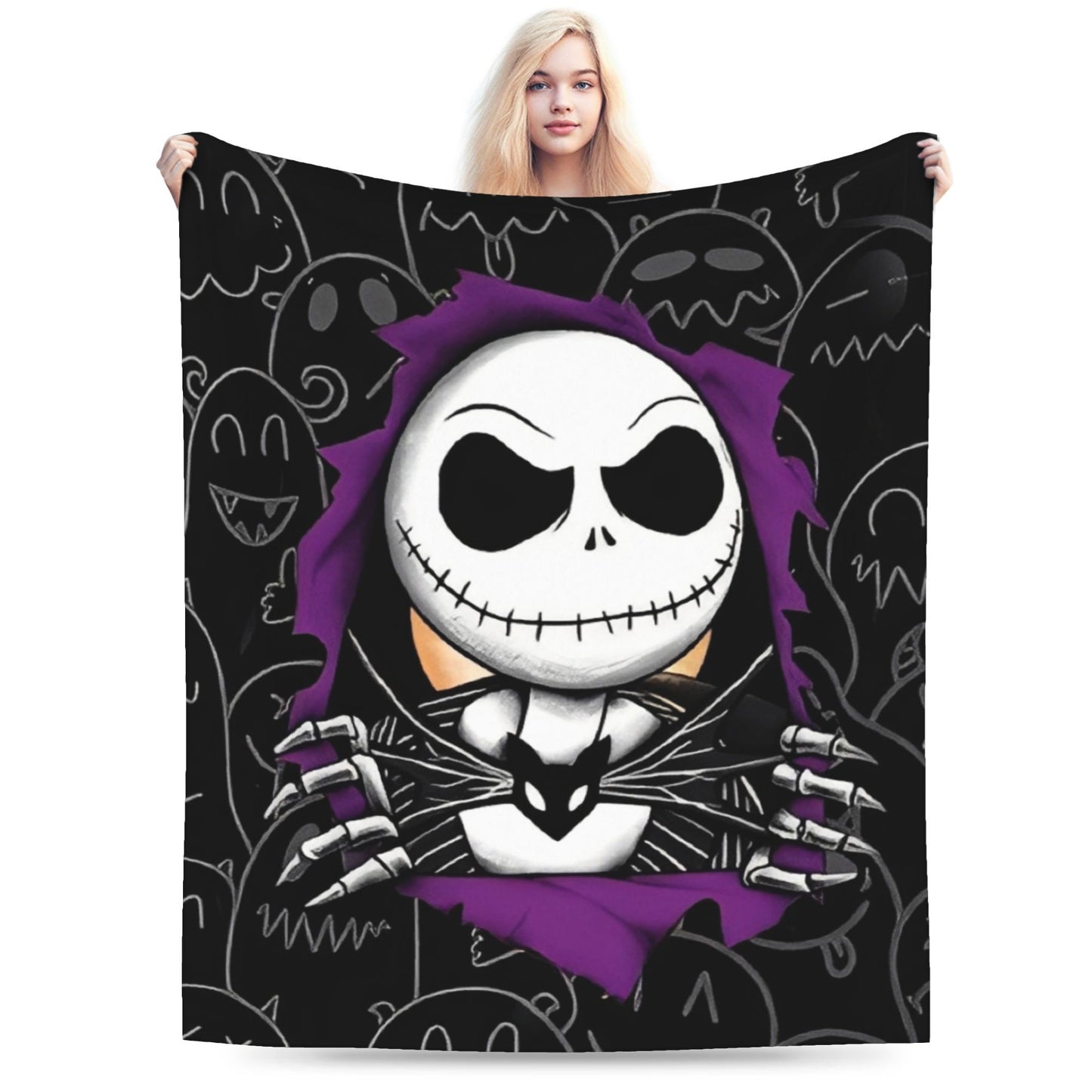 Nightmare Before Christmas Jack Cartoon Blanket Quality Soft  Throw Blanket Autumn Camping Couch Bed Graphic Bedspread